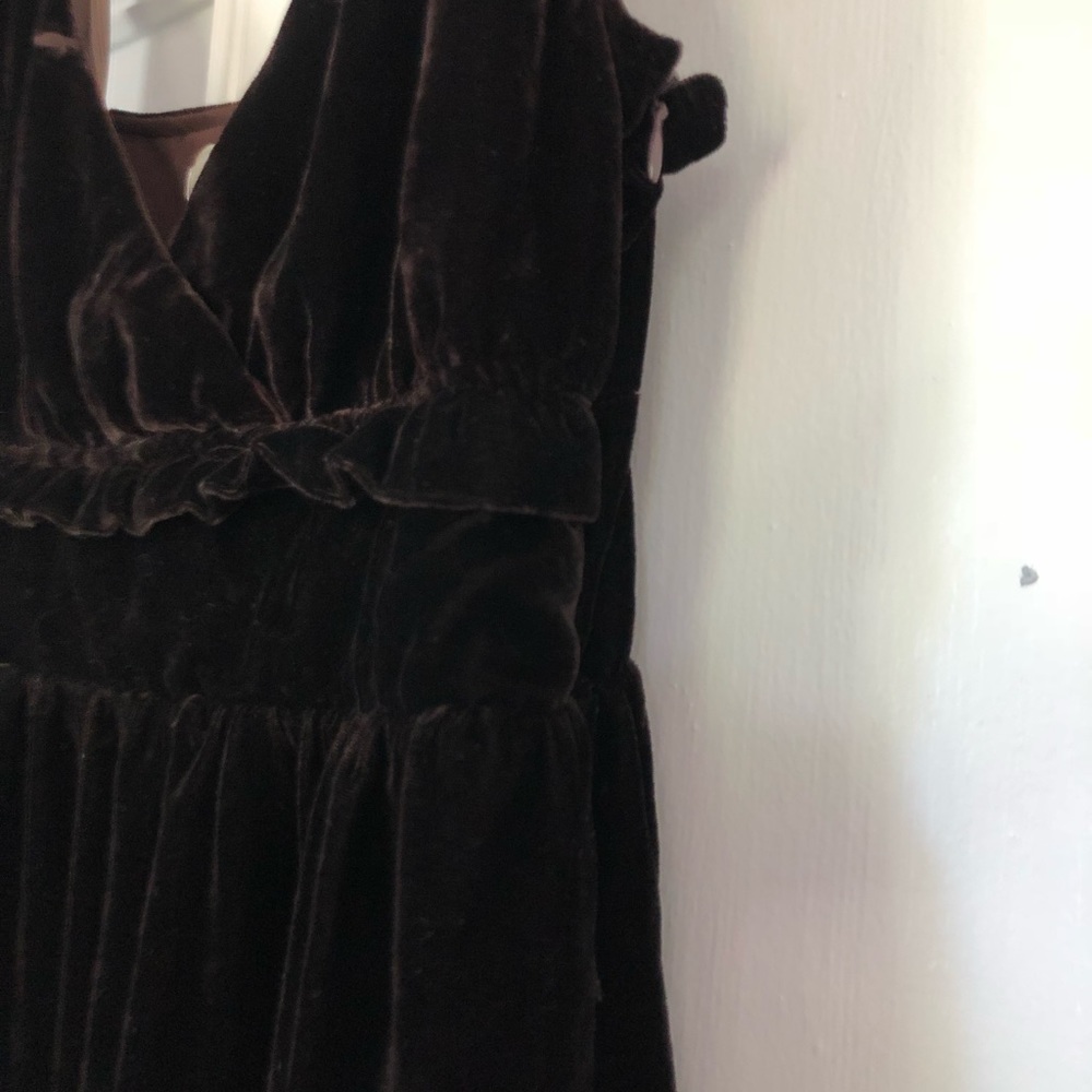 Anthropologie’s Hazel Brown Velvet Ribbon Dress - Picture 5 of 8